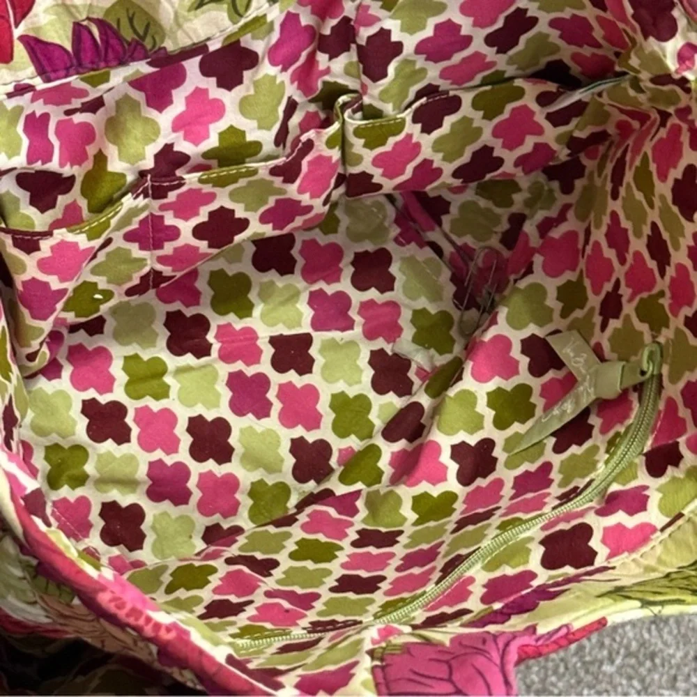 Vera Bradley Quilted Floral Shoulder Bag Pink Green Cottagecore Vintage Y2K - Picture 11 of 13